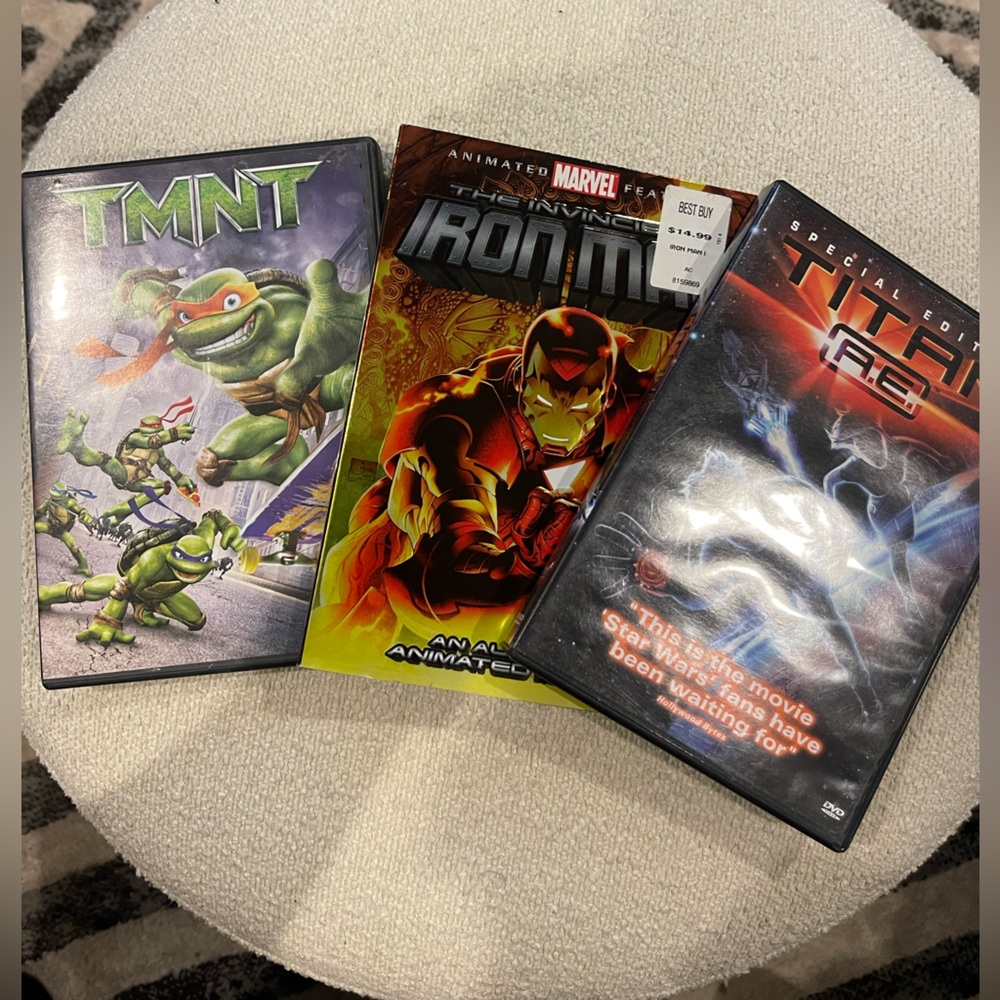 Animated TMNT, Animated Iron Man, and Titan A.E. DVD Collection